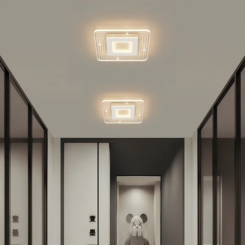 Axya Modern LED Ceiling Light Indoor Acrylic Chandelier for Bedroom Hallway Balcony