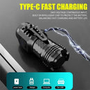 Axya Rechargeable LED Flashlight 18350 Super Bright Torch Waterproof for Camping