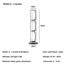 Axyaa Nordic Glass Floor Lamp Bamboo Joint Led Table Lamps