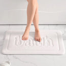 Axyaa Embossed Velvet Bathroom Floor Rug High Quality Non-slip Bath Mat