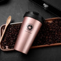Axyaa Insulated Stainless Steel Travel Coffee Tumbler with Handle and Leak-Proof Lid