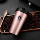 Axyaa Insulated Stainless Steel Travel Coffee Tumbler with Handle and Leak-Proof Lid