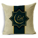 Axyaa Ramadan Theme Linen Pillow Cover in 40cm/45cm and 50cm Square Size