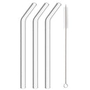 Axyaa High Borosilicate Glass Straw for Bubble Tea Smoothies Cocktails