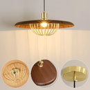 Axyaa LED Wood Pendant Lamp for Kitchen, Restaurant, Bar - Stylish Indoor Lighting Fixtures