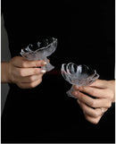 Axyaa Cloud High Dessert Plate, Shousi Tea Pastry Plate, Crystal Glass Plate