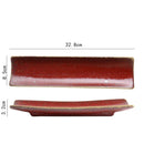 Axyaa Ceramic Sushi Plate Long Strip Plate Dim Sum Dish Molecular Cuisine Tableware