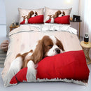 Axyaa Cute Puppy Dog Bedding Set - Duvet Cover + 2 Pillowcase