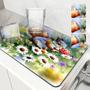 Axyaa Non-Slip Absorbent Drainer Mat for Dishes and Cups