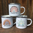Axyaa Rainbow Enamel Mug for Kids - Personalized Drinkware Gift