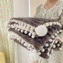Axyaa Faux Rabbit Fur Blanket: Cozy Winter Sofa Throw