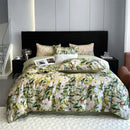 Axyaa 800TC Egyptian Cotton Bedding Set, Vintage Oil Print Style, Luxury Sheets