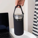 Axyaa Star Double Glass Water Bottle Tea Cup with Filter & Sleeve