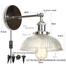 Axyaa Clear Glass LED Wall Sconce Industrial Loft Light Fixtures