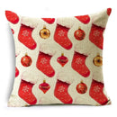 Axyaa Christmas Pillow Covers: Santa Socks Nutcracker Throw Pillowcase for Home Decor