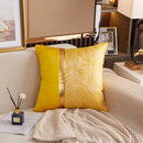 Axyaa Gold Jacquard Throw Pillow Cover 45X45 - Light Luxury Comfort, Living Room Decor