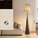 Medieval Fabric Walnut Floor Lamp by Axyaa: Elegant LED Light for Bedroom or Living Room