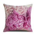 Axyaa Pastoral Floral Cushion Cover: Elegant Linen Home Decor for Sofa, Square Flower Pillow
