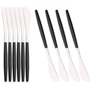 Axyaa Black Gold Butter Knife Set of 10 - Cheese Spreader Set