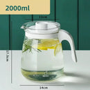 Axyaa Glass Kettle: High Temp Resistance Water Bottle, Transparent Teapot, Coffee Jug