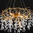 Axyaa Modern Luxury LED Crystal Chandelier for Elegant Home Décor
