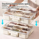 Axyaa Spice Tray with Lid & Handle: Divided Serving Box for Snacks & Charcuterie