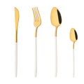 Axyaa Black Gold Stainless Steel Dinnerware Set for Dining & Events