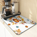 Axyaa Coffee Mat Dish Draining Pad Drain Quick Drying Kitchen Bathroom Placemat