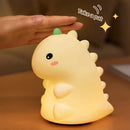 Dino Silicone Night Light by Axyaa: USB Rechargeable, Timer, Kids Room Decor