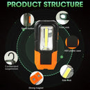 Axya COB LED Work Light: Battery Powered Mini Torch with Magnet