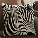 Axyaa Animal Print Linen Decorative Cushion Square Pillow