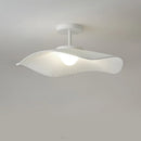 Axyaa Nordic Fabric LED Ceiling Light Bedroom Chandelier, White Minimalist Home Decor Lamp