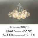 Axyaa Glass Ball Gypsophila Chandelier: Modern Luxury Lighting for Home, Living, Dining & Bedroom