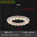 Axyaa Crystal Chandelier: Modern Luxury Oval LED Pendant Light