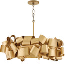 Axyaa Irregular Iron Chandelier: LED Light Luxury for Living Room and Restaurant