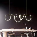 Axyaa Modern Linear LED Chandelier for Living Room and Dining Area