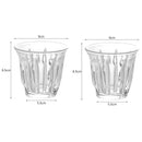 Axyaa Striped Glass Coffee Cup Espresso Mug for Latte Cappuccino Tea