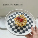Axyaa Ceramic Steak Plate Set for Western Dishes, Breakfast, and Desserts