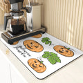 Axyaa Pumpkin Printing Silicone Coasters for Halloween Style Kitchen Décor