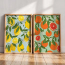 Axyaa Citrus Fruit Canvas Print Wall Art for Home Decor