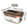 Axyaa Stainless Steel Food Container with Leak-Proof Lid for Fresh Food Storage