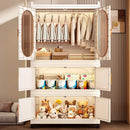 Axyaa Foldable Wardrobe,Cabinet with Magnetic Doors,Multi-Layer Organizer