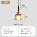 Axyaa Glass Flower Pendant Light - Nordic Retro Design for Various Spaces