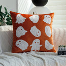 Axyaa Halloween Cartoon Embroidery Cushion Cover for Home Sofa Decor, 45x45 Square Pillowcase