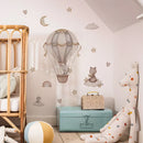 Axyaa Cartoon Hot Air Balloon Wall Stickers for Kids Bedroom Decor