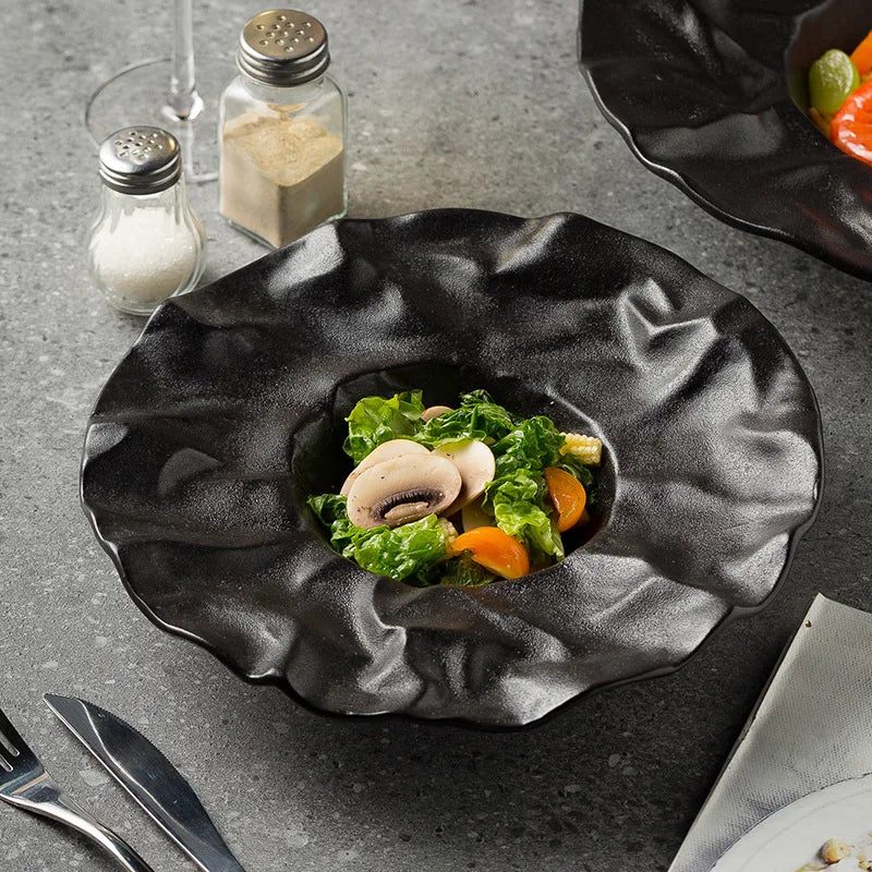 Axya Matte Ceramic Dinner Plate & Bowl Set for Creative Dining Experience
