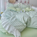 Axyaa Korean Princess Lattice Double Layer Lace Bedding