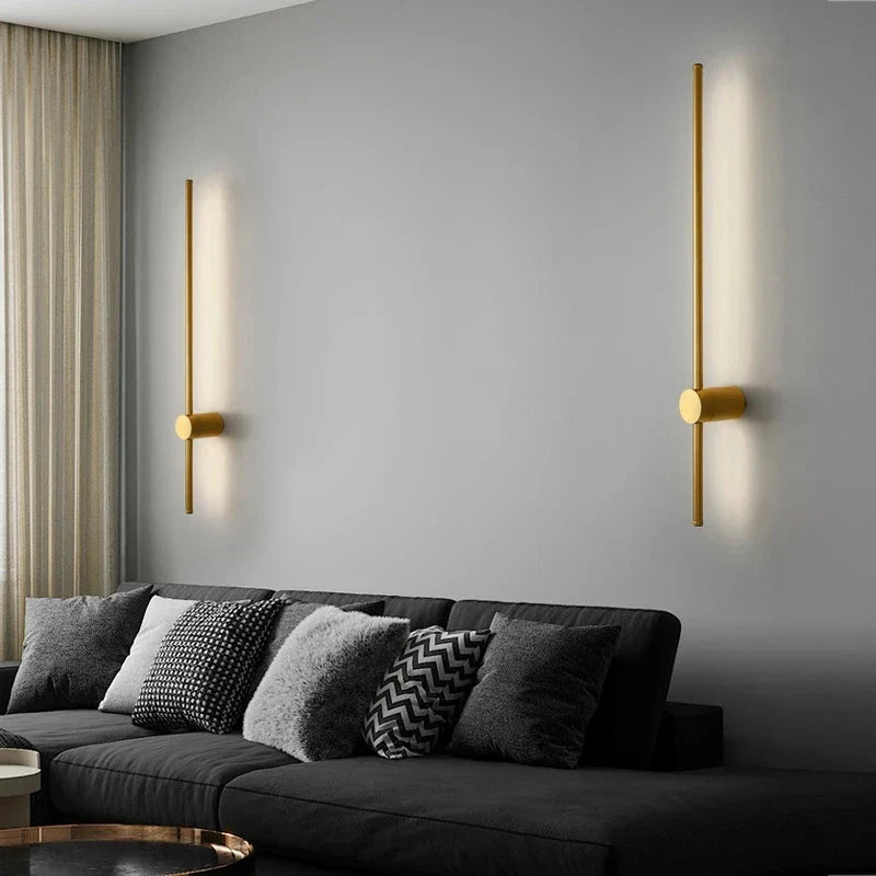 Axyaa Modern LED Wall Lamp for Home Decor - Gold Black