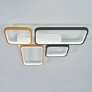 Axyaa Modern LED Chandelier with Remote Control Dimmable Ceiling Light