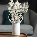 Axyaa Abstract Geometric Ceramic Vase for Hydroponics Home Decor